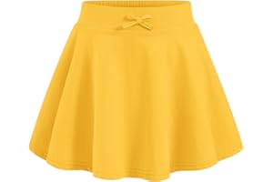BOOPH Girls Skirts Kids Casual Mini Skorts Toddler Athletic Uniform Skirts with Pockets