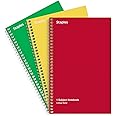 Staples 1 Subject Notebook, 7-3/4" x 5", 3/Pack