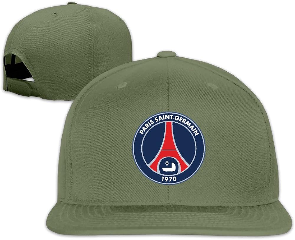 Paris Saint Germain FC Logo Flat Snapback Baseball Cap