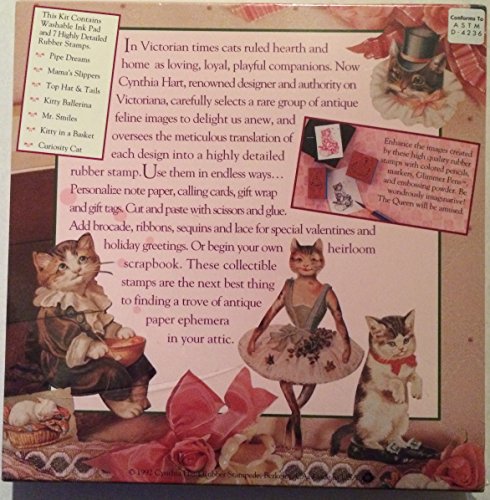Victorian Cats A Rubber Stamp Collection By Cynthia Hart