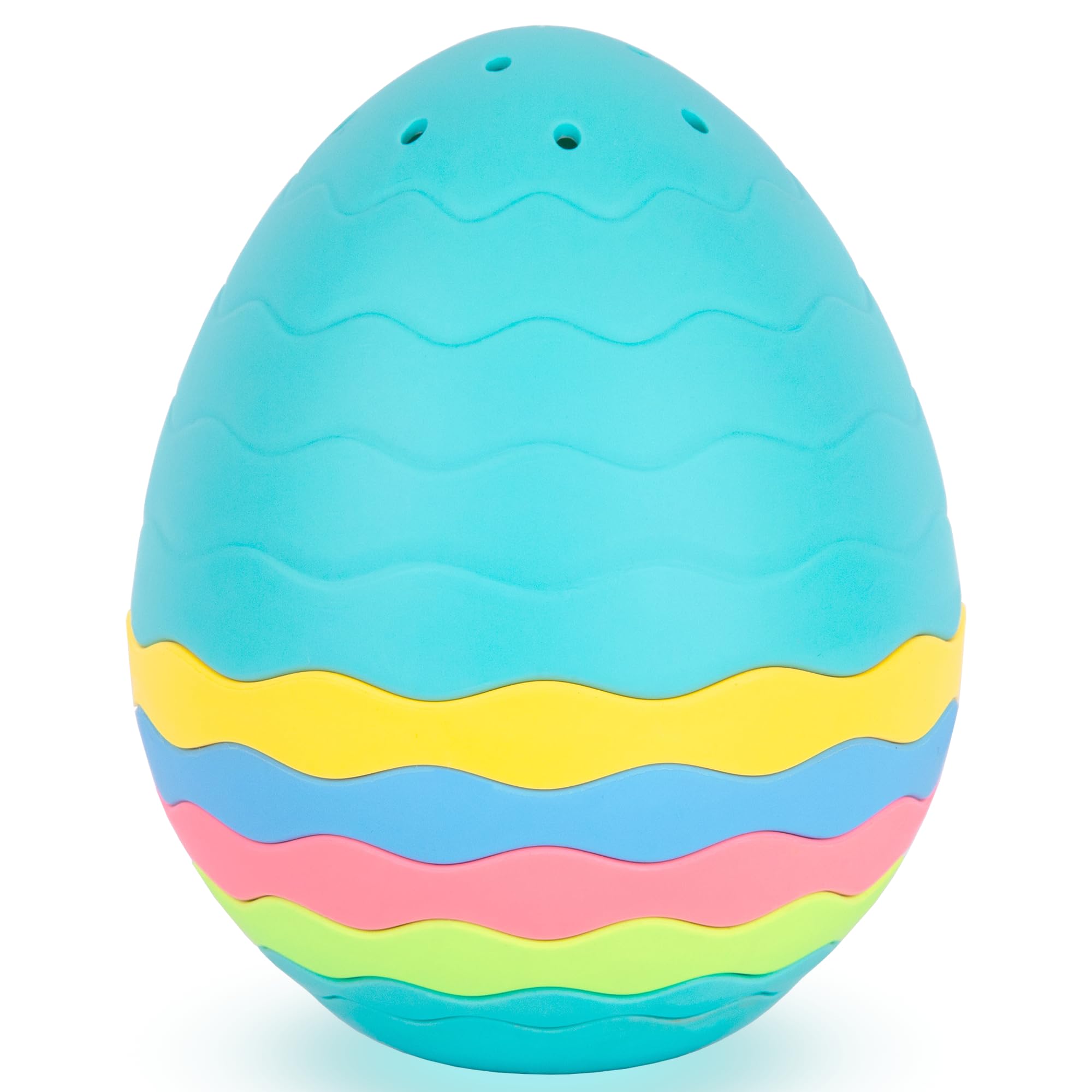 ArtCreativity Easter Egg Stacking Bath Toy for Toddlers – 7-Piece Nesting Egg Mold Free Bath Toy with Drainage Holes – Baby Bathtub Toy – Easter Gifts Basket Stuffers for Babies, Toddlers, and Kids
