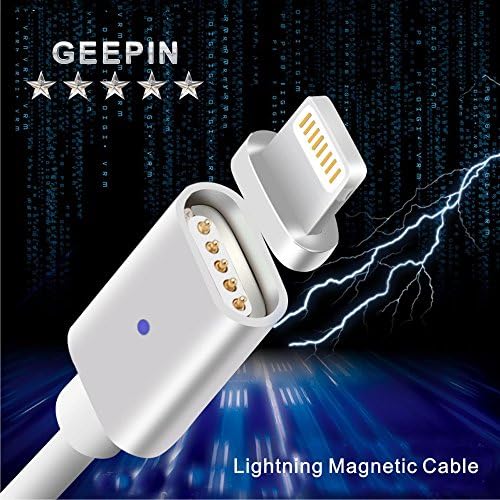 Apple Lightning Magnetic Cable. GEEPIN 3.3ft High Speed and Charge USB Cable Line with Lightning Connector for iPhone 7s Plus / 7 Plus, iPhone 6s Plus / 6 Plus, iPad Pro, Air 2 and More.