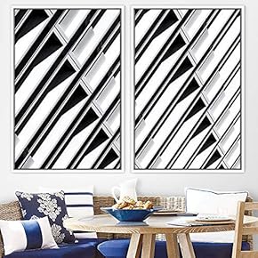 signwin 2 Piece Framed Canvas Wall Art Solid...