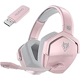 NUBWO G06 Dual Wireless Gaming Headset with Microphone for PS5, PS4, PC - 23ms Low Latency Audio - 100-Hour of Playtime - 50m