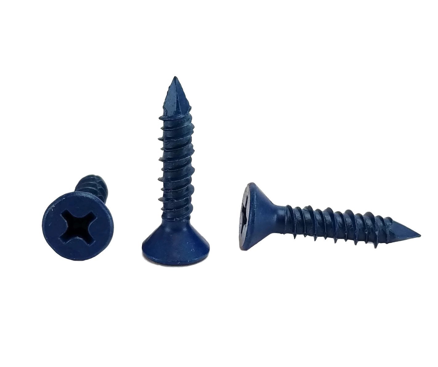 Chenango Supply 1/4 x 1-1/4" Flat Head Concrete Screw Anchor. 100 pieces With Drill Bit (1/4 x 1-1/4)