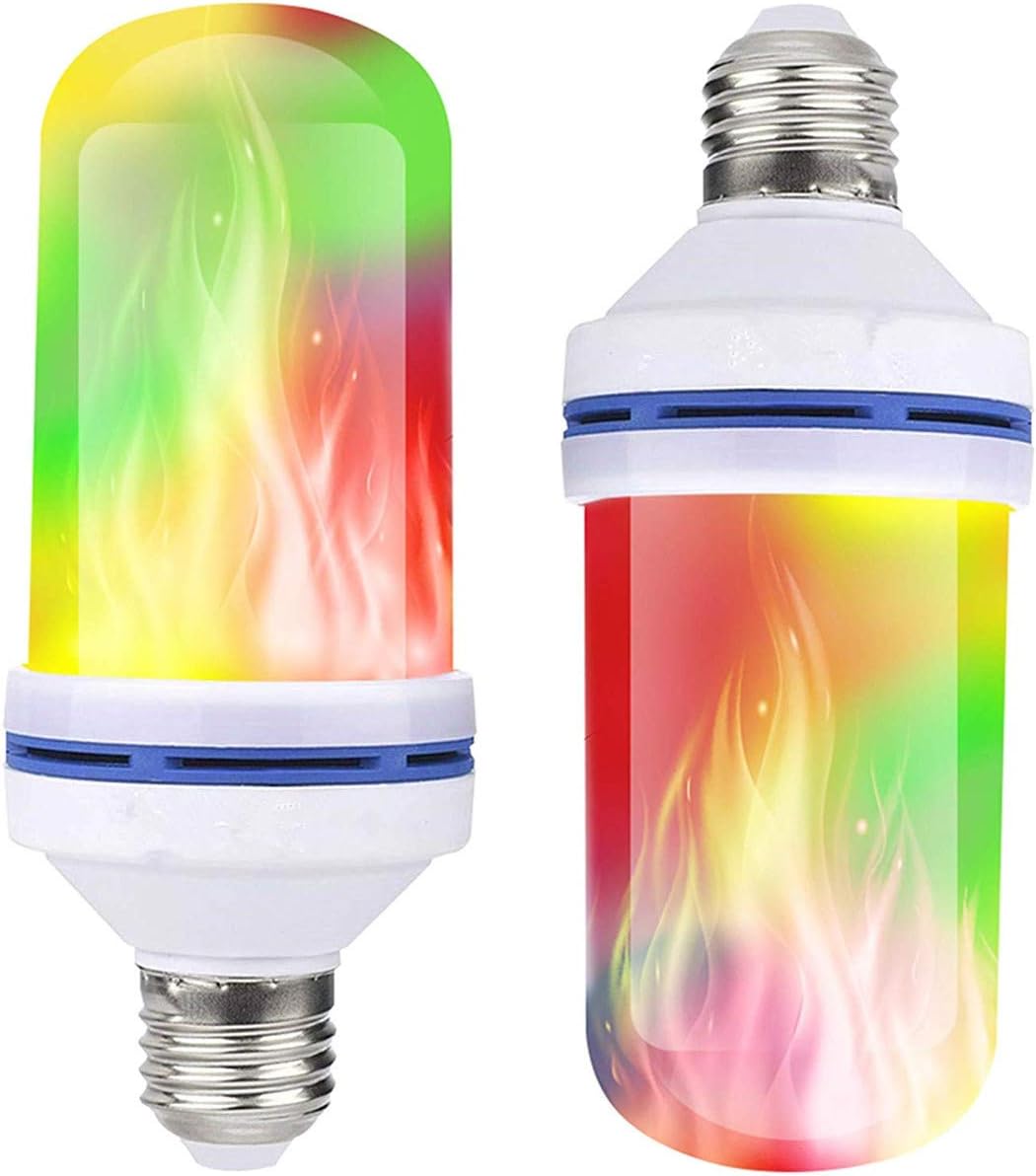 Gravity Sensor LED Flame Effect Light Bulb - E26 E27 B22 Base - 4 Modes Upside Down Simulation Fire Flickering - Vintage Atmosphere Lamp for Christmas/New Year Hotel Bars Home Party Decoration