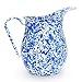 Enamelware Pitcher, 3 quart, Blue/White Splatter