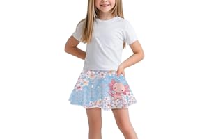 Tutolipy Girls Athletic Skort with Pocket 5-14 Years Sports Skirt Casual Daily Wear Outdoor Activities