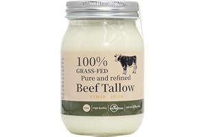 SAMAR SPICE Beef Tallow for Cooking 100% Grass-Fed (14oz) - Pure, Refined, Keto Friendly | Great for Skin Care, Candles, Soaps & High-Heat Cooking
