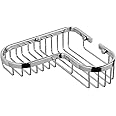 SANLIV Shower Caddy Basket,Corner Shower Shelf Soap Holder,Brass Wire Basket for Inside Shower Wall Storage Bathroom Organizer in Polished Chrome