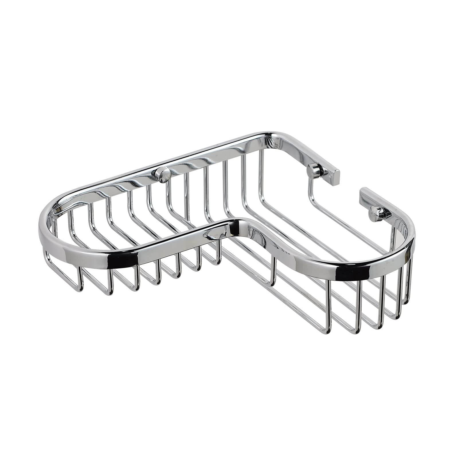 SANLIV Corner Wire Soap Basket Shower Caddy Chrome Brass