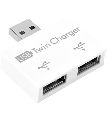 Amazon.com: USB 2.0 Hub 2 Port Twin Charger Adapter Splitter for