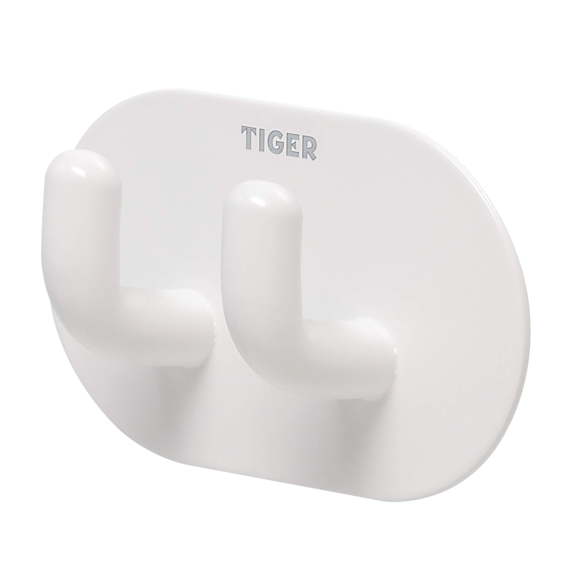 Tiger Rondo, Towel hook double White, 24x64x40mm