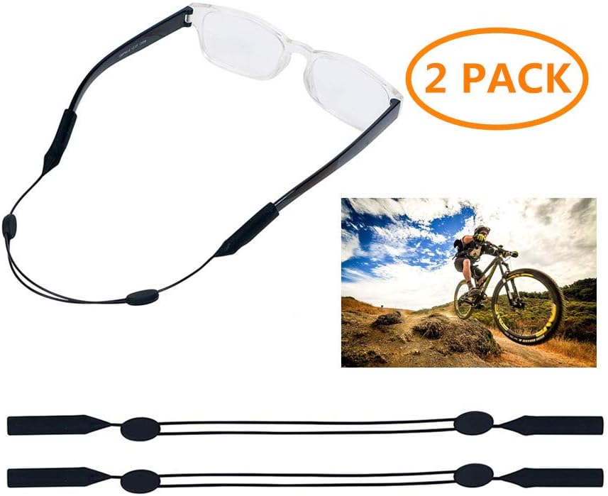Adjustable Eyewear Retainer Strap - 2 pack Durable & Soft & Safety No Tail Sunglass Strap Eyeglass String Holder