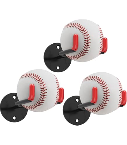 Support Mural Pour Batte De Baseball - Universel, Fixation Facile - Protection Caoutchouc Anti-rayures