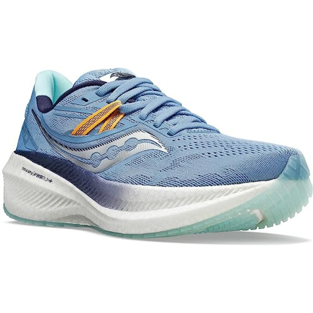 Saucony Women's Triumph 20 Sneaker, Light Blue, 6.5