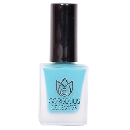 Gorgeous Cosmos Premium- Matte (Skyblue Colour) UNCUT TURQUOISE MT Shade Toxic Free Nail Polish 10 Ml