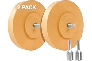 Belinova 2 Pack Eraser Wheel Decal Remover Eraser Wheel Adhesive Remover with Adapter 4 Inch Rubber Eraser Wheel for Drill Removes Car Decal Vinyl Tape Graphics Pinstripe Sticker Remover