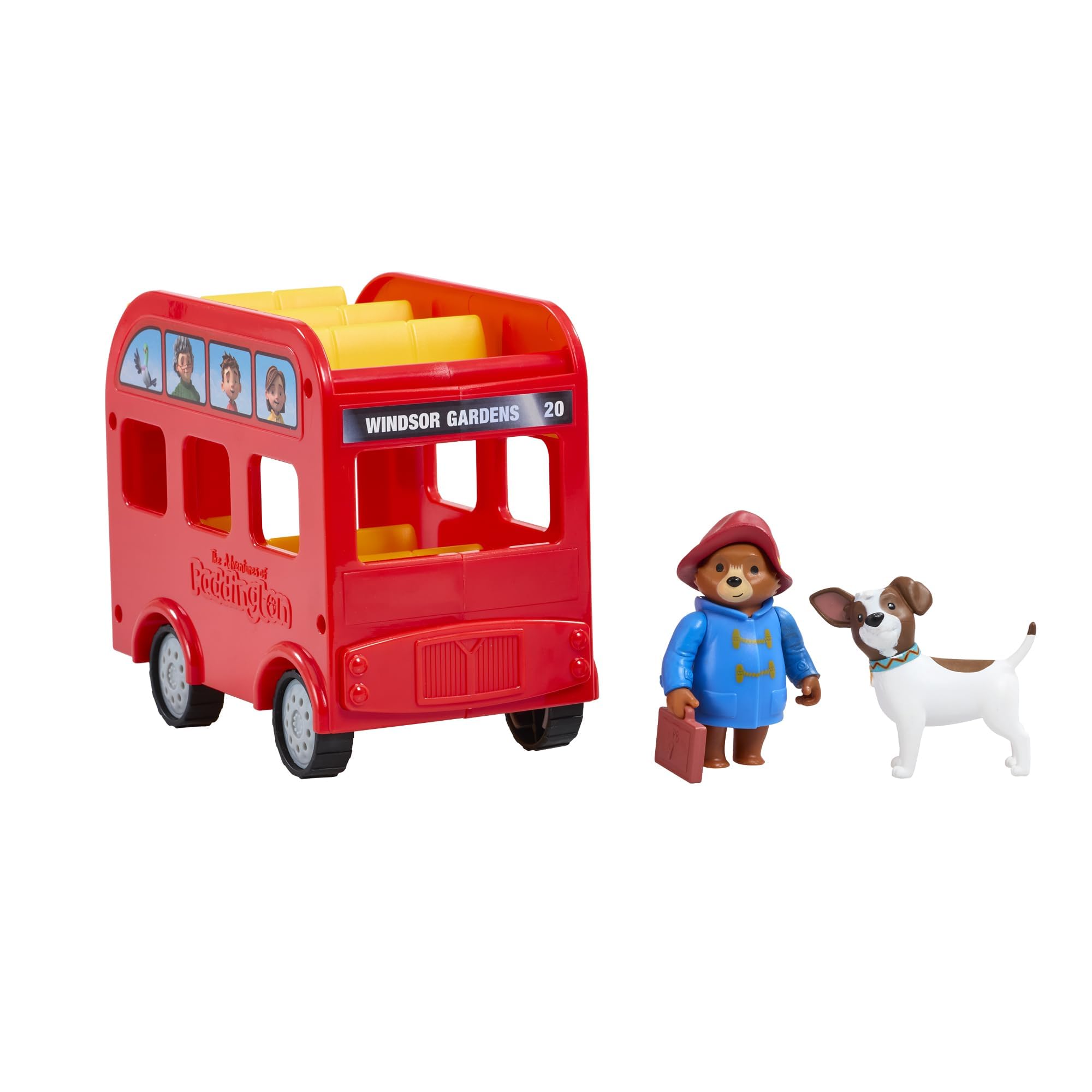 Rainbow Designs Official The Adventures Of Paddington - London Toy Play Bus With Paddington Bear Figure Early Learning and Fun From TV Show, 2 Pieces — image 1