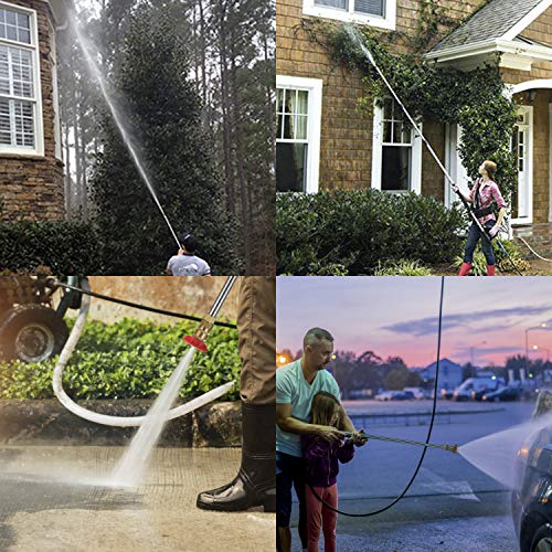 image for KeShi Pressure Washer Wand Extension,6 Pcs Stainless Steel Extension W