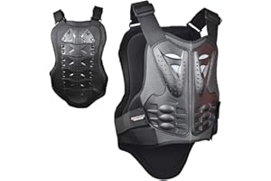 CHCYCLE Motorcycle Armor Vest Chest Back Protector Dirt Bike Armor Motocross Body Guard Adult for Skiing Riding Skating Anti-Fall Vest Protective Gear (Large)