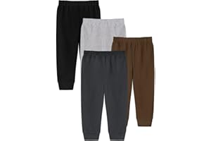 GLASH Kids Boys Sweatpants, 4pcs Casual Heated Micro Fleece Pants