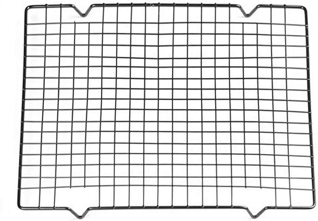Home Kitchen Baking Accessories Easy Clean Nonstick Cooling Rack Mesh Grid Baking Cookie Biscuit Cake Drying Stand - Black S