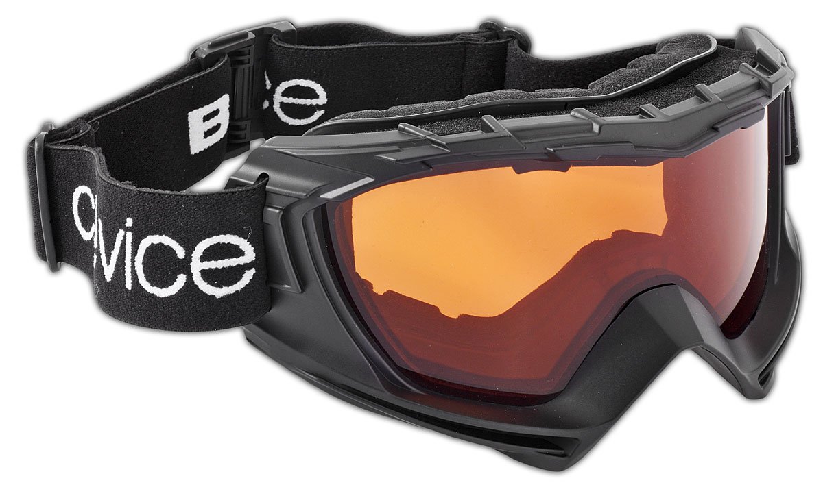 Black Crevice Men's Ski Goggles, Matte Black, One Size