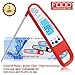 Meat Thermometer Food Thermometer Instant Read Thermometer Cooking Thermometer Grill Thermometer BBQ Thermometer High Accuracy Kitchen Thermometer Digital Thermometer (Red288)