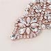 XINFANGXIU Rose Gold Small Beaded Crystal Decorative Patch Rhinestone Applique with Beaded Pearls Embellishments Sew Iron on Hot Fix for Bridal Wedding Dress Sash Belt Garters Headpieces