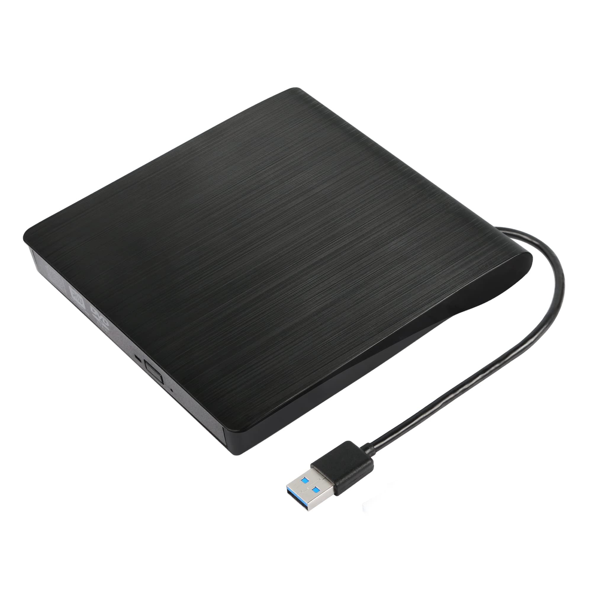 CERRXIAN External DVD Drive,USB 3.0 Portable CD DVD +/-RW ROM Rewriter Burner Writer Player For PC Laptop Desktop Windows 7/8.1/10 Linux System