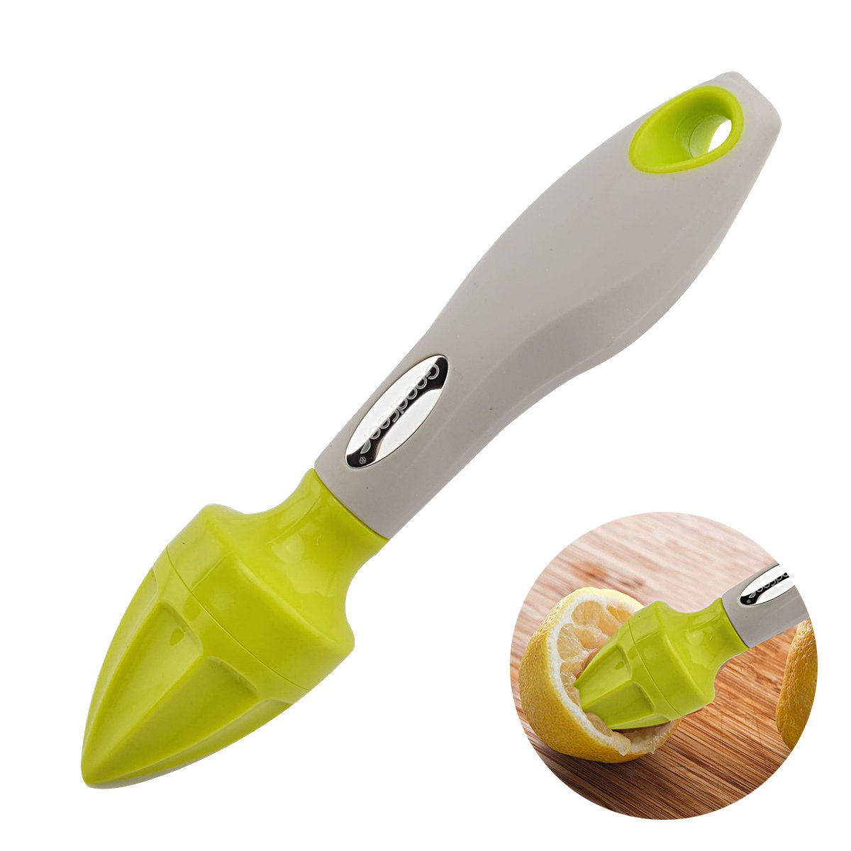longlisheng asidero Lemon Squeezer Manual de Exprimidor de cítricos exprimidor en forma de cono con orificio para colgar.