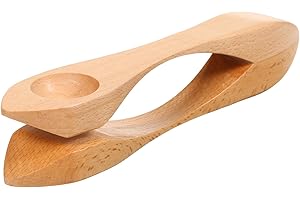 JINGFENG Wooden Musical Spoon Folk Percussion Instrument Natural Wood Folk Sound Traditional Percussion Spoons Great Gift for