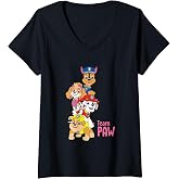 Womens Paw Patrol Team Paw V-Neck T-Shirt