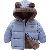JiAmy Baby Winter Fleece Coat Kids Boys Jacket Outwear Girls Padded Clothes Blue 5-6 Years