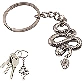 KMYZQDV Snake Keychain Punk Bag Charm Gothic Grunge Keychains for Purse Punk Snake Chain Charms Metal Clip Key Accessory for Women