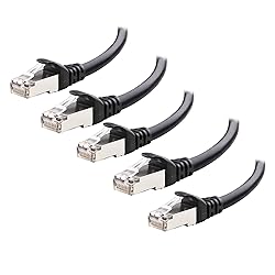 Cable Matters 10Gbps 5-Pack Snagless Short Shielded