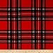 Winter Fleece Stewart Plaid Red Fabric By The Yard