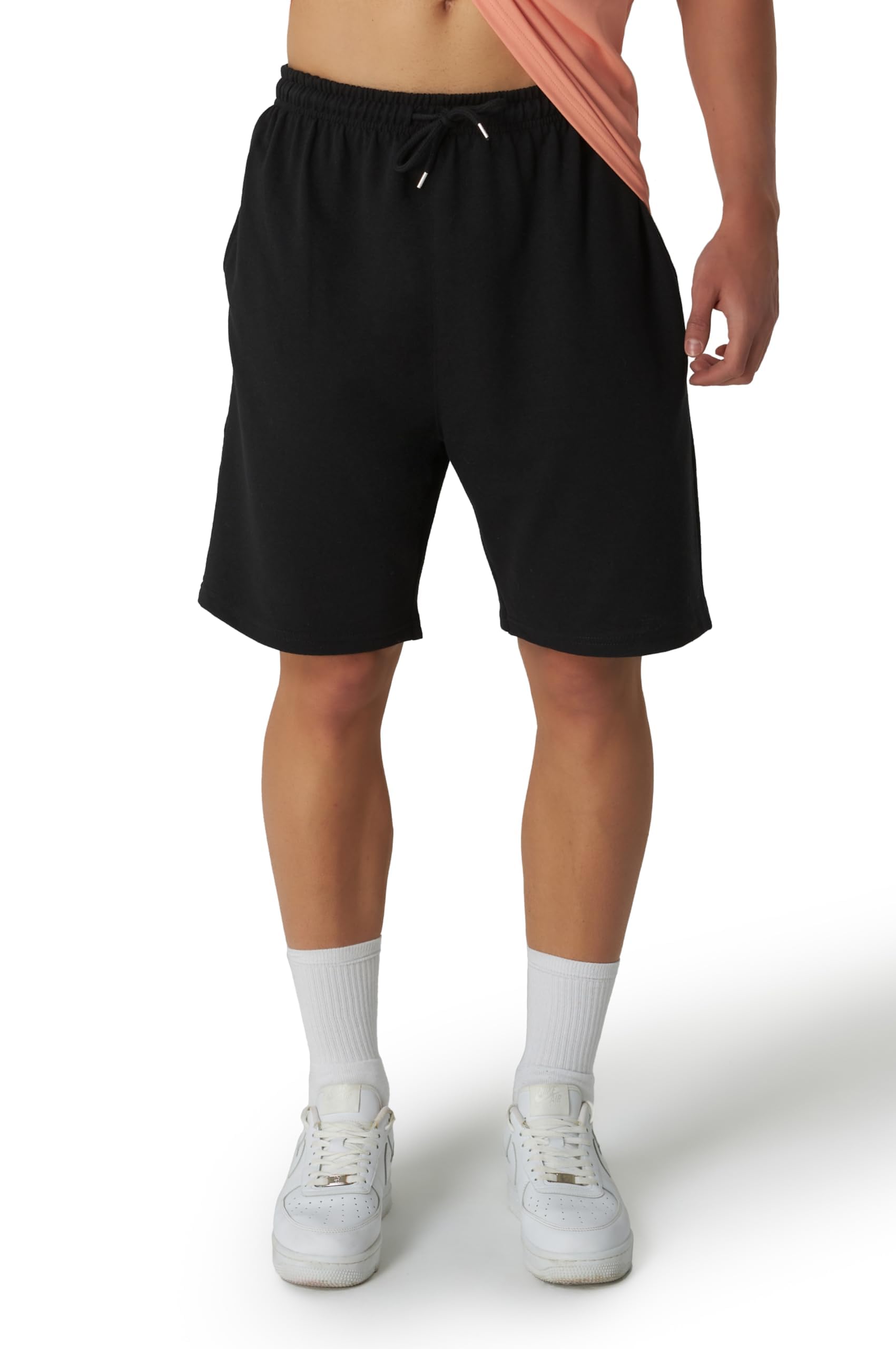 ROSS CAMP Sporthose Herren Kurz - Kurze Hosen Herren, Laufshorts Männer Sommer Baumwolle Jogginghose Fitnesshose Sport Sportshorts Bermuda Shorts Hose Trainingshose Tennis (S, Schwarz) 5