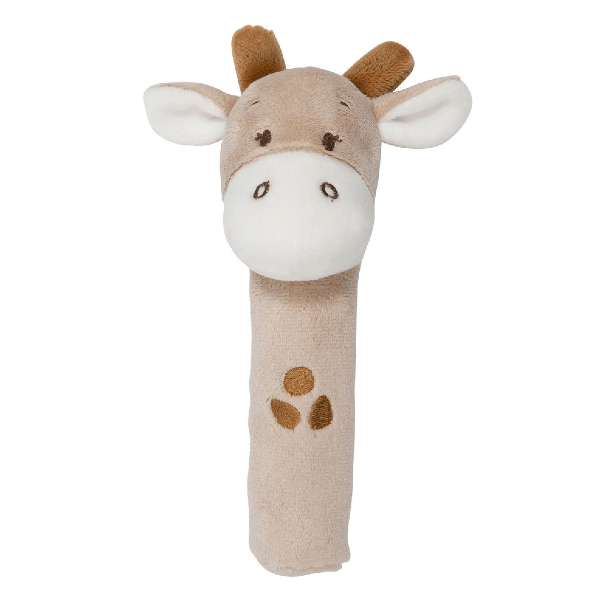 Nattou Giraffe-Luna Grasping Toy of Polyester, with Squeaker, Approx. 16 cm, Luna and Axel, Beige/White