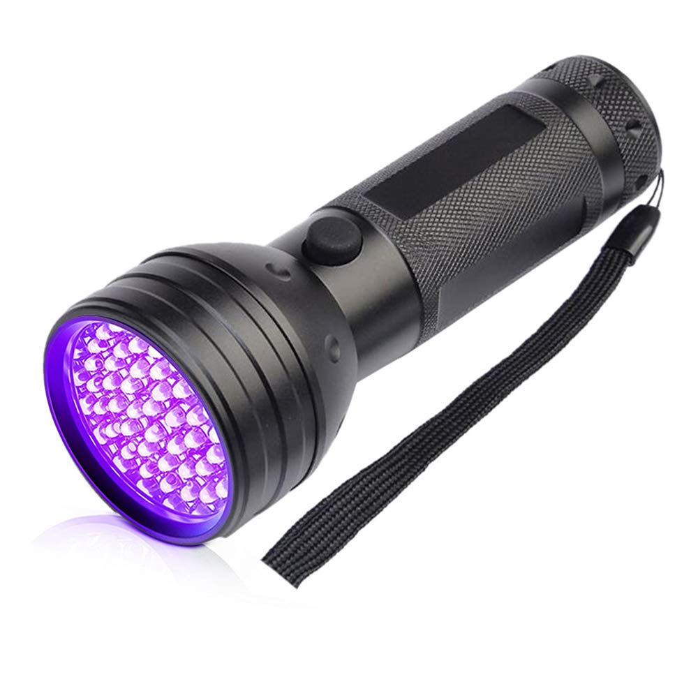 UV Light Torch 51 LED Black Light,UV Blacklight Flashlight,395nm Wavelength Ultraviolet Lamp Torch,Professional Pet Urine Detector for Cat & Dog Urine Stains of Carpet/Floor,Resin Portable Camping