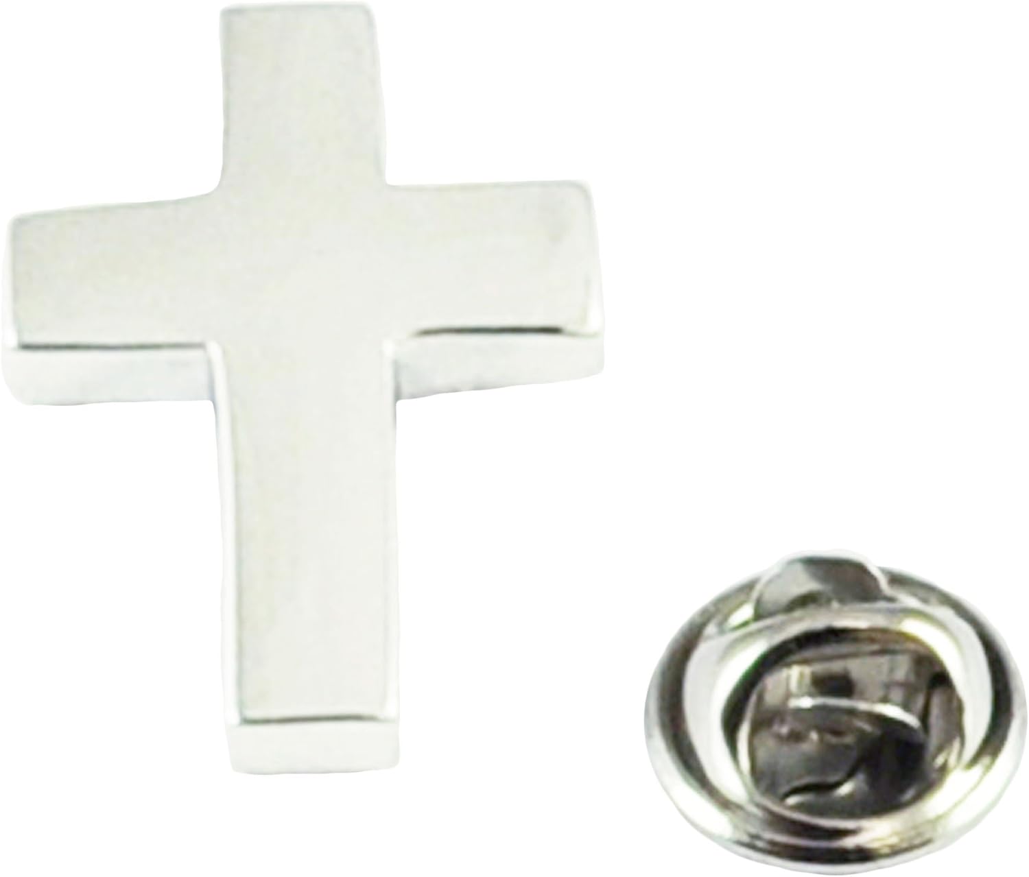 Rhodium Plated Christian Cross Lapel Pin Badge Amazon.co.uk Clothing