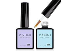 CANNI 2Pcs Acid Free Nail Dehydrator and Primer Set, Air Dry Nail Primer & Pre-dehydrator Nail Bond Gel Manicure Kit DIY at Home Salon Gifts