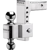 Fastway Flash 42-00-2600 E Series Adjustable Aluminum Ball Mount with 6 Inch Drop, 2 Inch Shank, and Chrome Plated Balls