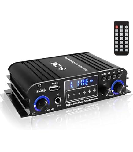 Audio-versterker, 600 W stereo ontvanger met afstandsbediening, SD, USB, RCA, AUX, 5.0 Bluetooth, 5.1-kanaal, 2 microfoonaansluitingen, voor thuisbioscoop, karaoke-feestjes