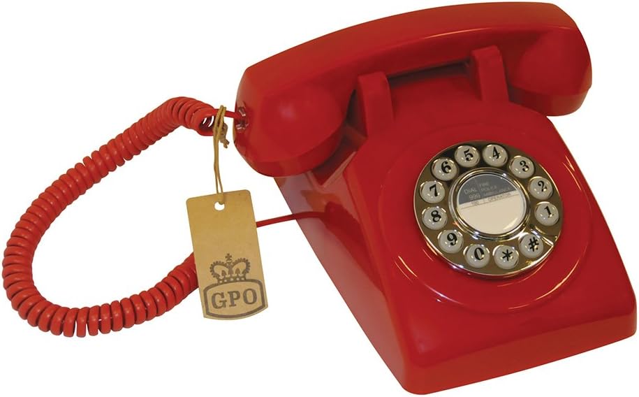 GPO 1970's Retro Style Push Button Telephone - Red