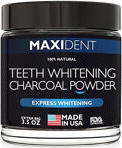 Teeth Whitening Activated Charcoal Powder - Extra Big Jar - Made in USA - Natural Safe Tooth Whitener - Premium Non Abrasive Coconut Charcoal - No Need For Strips, Gel, Whitening Toothpaste &amp; Pen (2T)