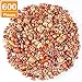 600 Pieces Natural Color Printed Wood Beads Multi-Color Round Wooden Beads Wooden Spacer Beads with Clear Elastic Cord for DIY Jewelry Making （Color Set 2）