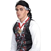 Forum Novelties Inc. Gothic Vampire Wig (Black with White) Adult Halloween Costume Accessory