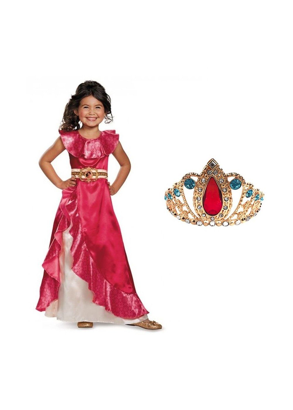 Little Girls Disney Princess Elena Of Avalor Dress And Tiara | Desertcart  Brunei